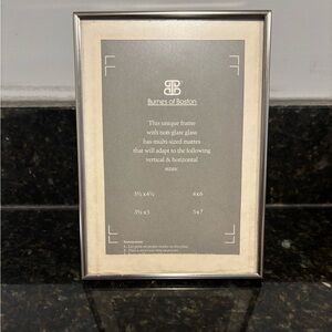 Vintage Burnes of Boston Silver-tone picture frame